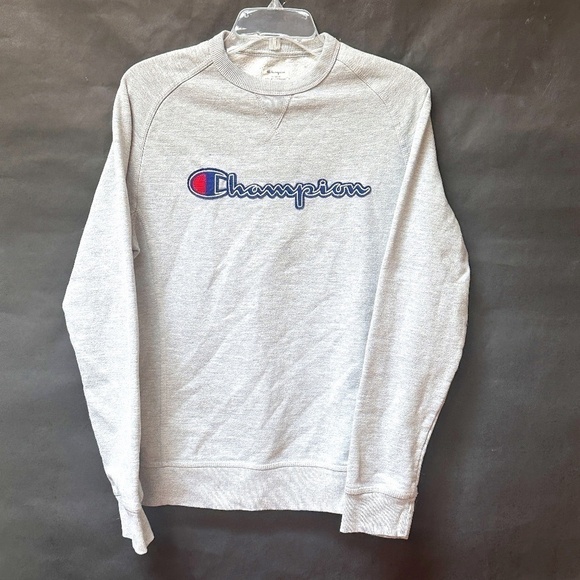 Champion Athletic Activewear Workout Training Gray Long Sleeve Sweater - Picture 1 of 6